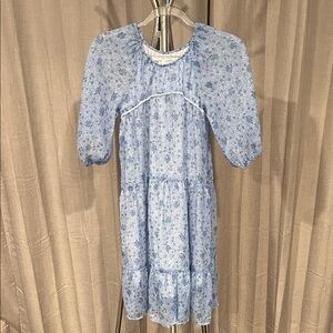 Zara Kids Light Blue Floral Dress